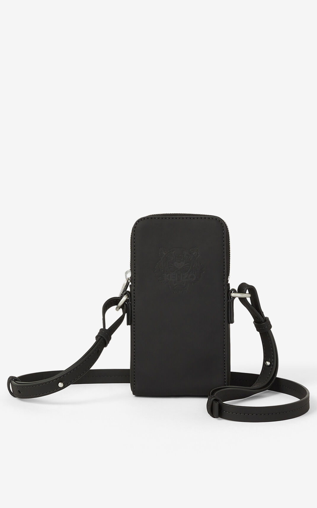 Kenzo Preppy Tiger crossbody phone case Shoulder Bag Black For Womens 1749CNEHO